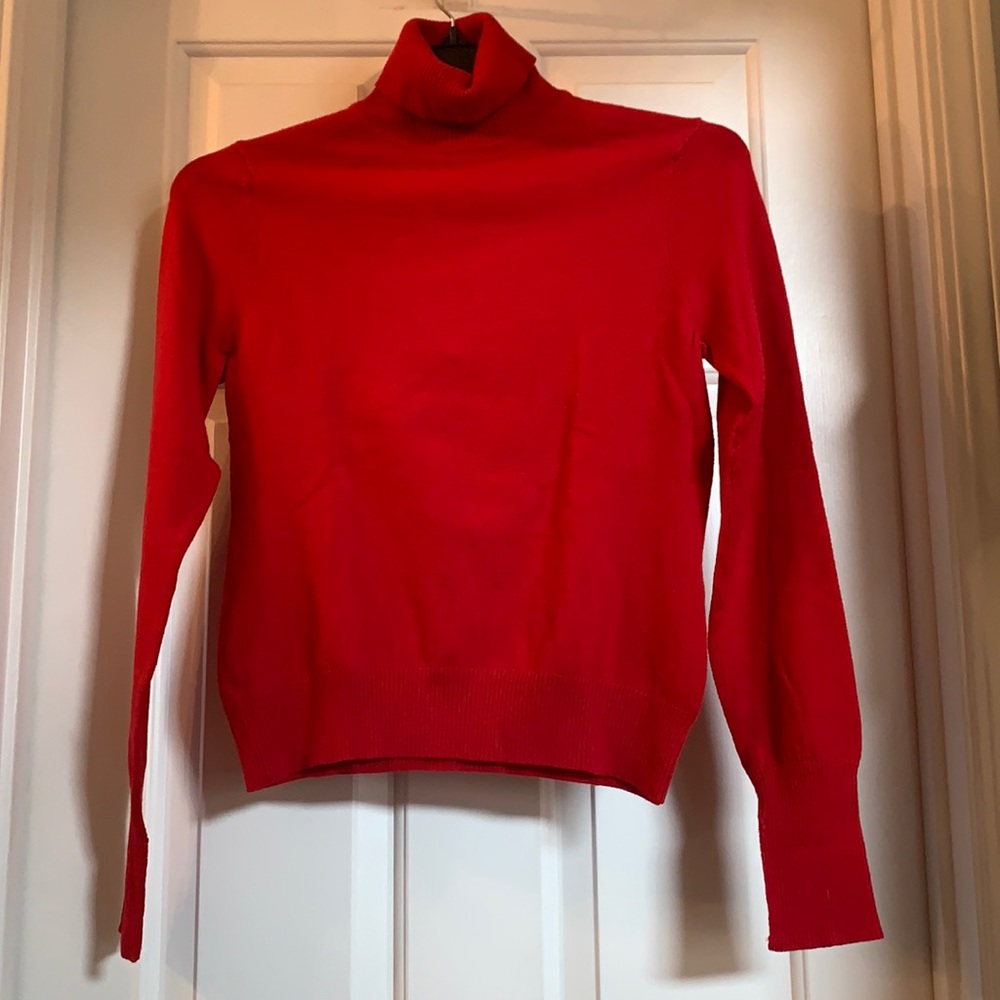 Red turtle neck sweater size medium